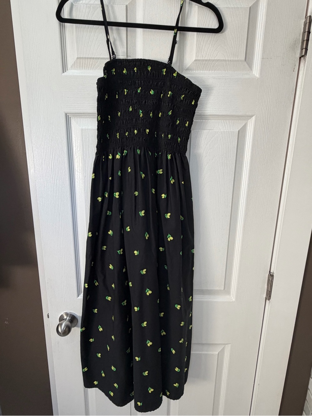 a new day Black Sundress with Lemon Accent